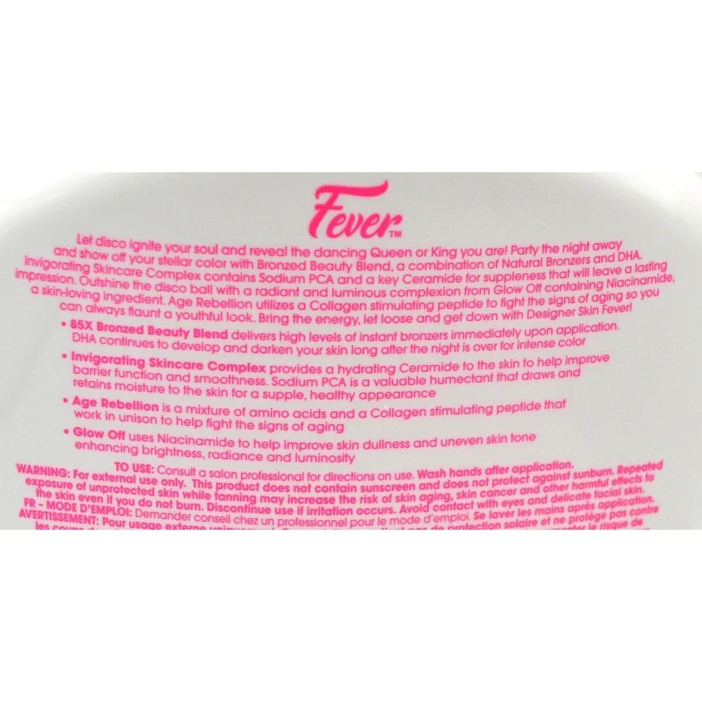 Designer Skin Fever 85X Bronzer Tanning Lotion w/Niacinamide 13.5 oz DS0234-001